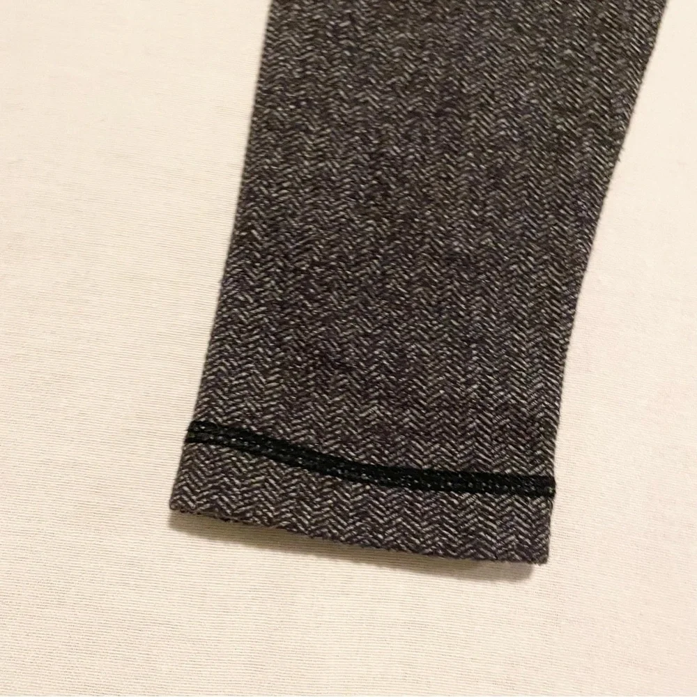 Lululemon Women's Size 4 Wunder Under Pant Legging Herringbone Heathered Black - Picture 13 of 16